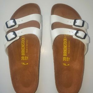 NWOT Birkenstock Ibiza Femme Vernis Blanc Sandals Made in Germany. Sz 39